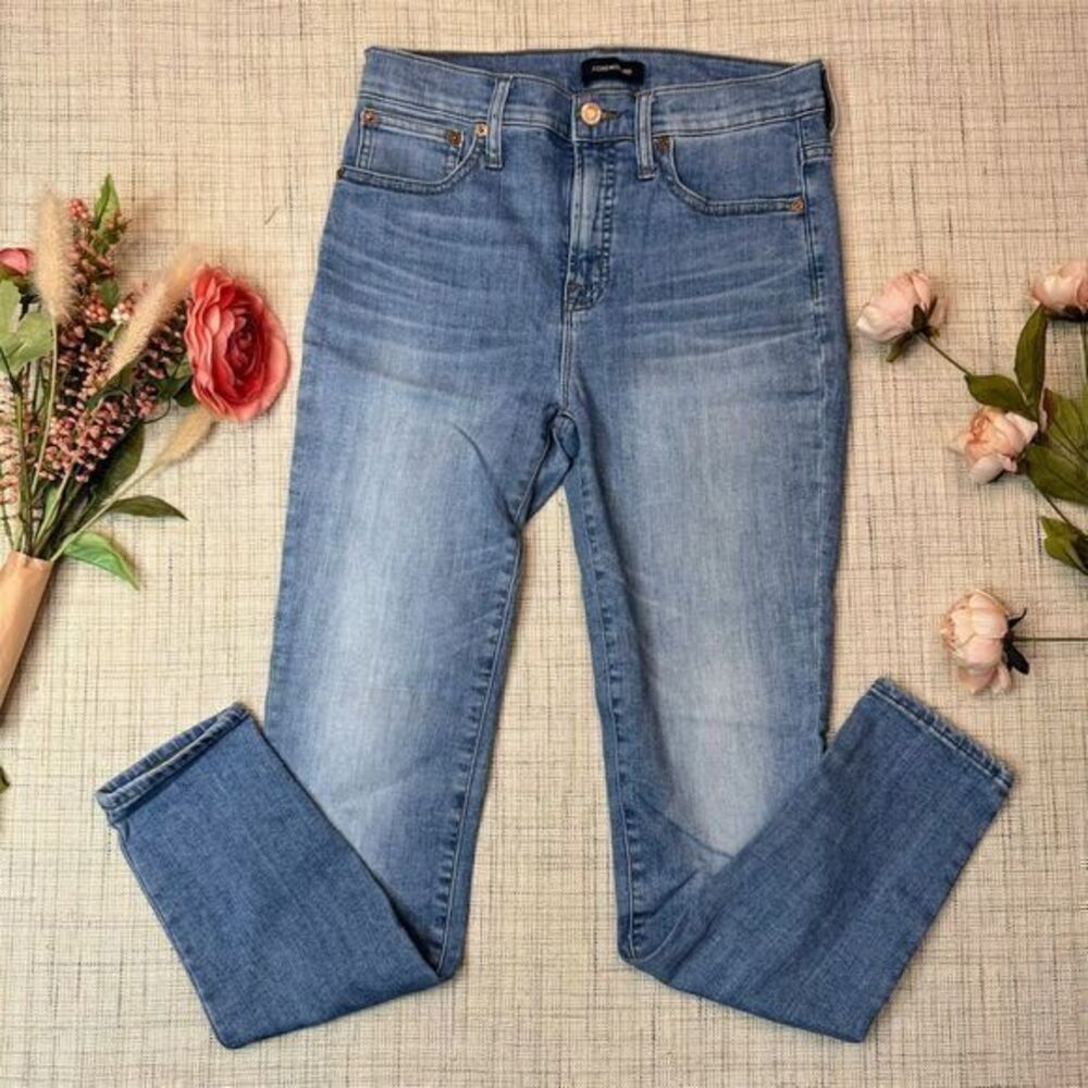 J.Crew Women's High-Rise Skinny Jeans Size 27 Light Blue Denim